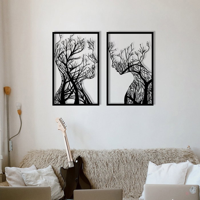 Wallity Lutuf Accesorio Decorativo de Pared de Metal Negro
